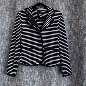 Navy and White Stripe Blazer